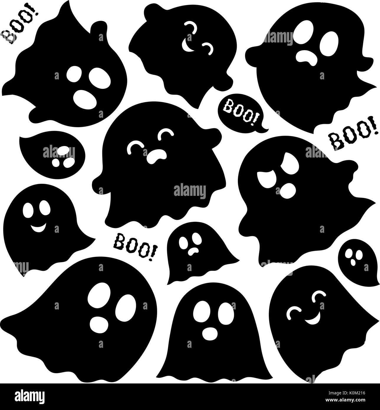 Ghost thematics Bild 4-eps 10 Vector Illustration. Stock Vektor