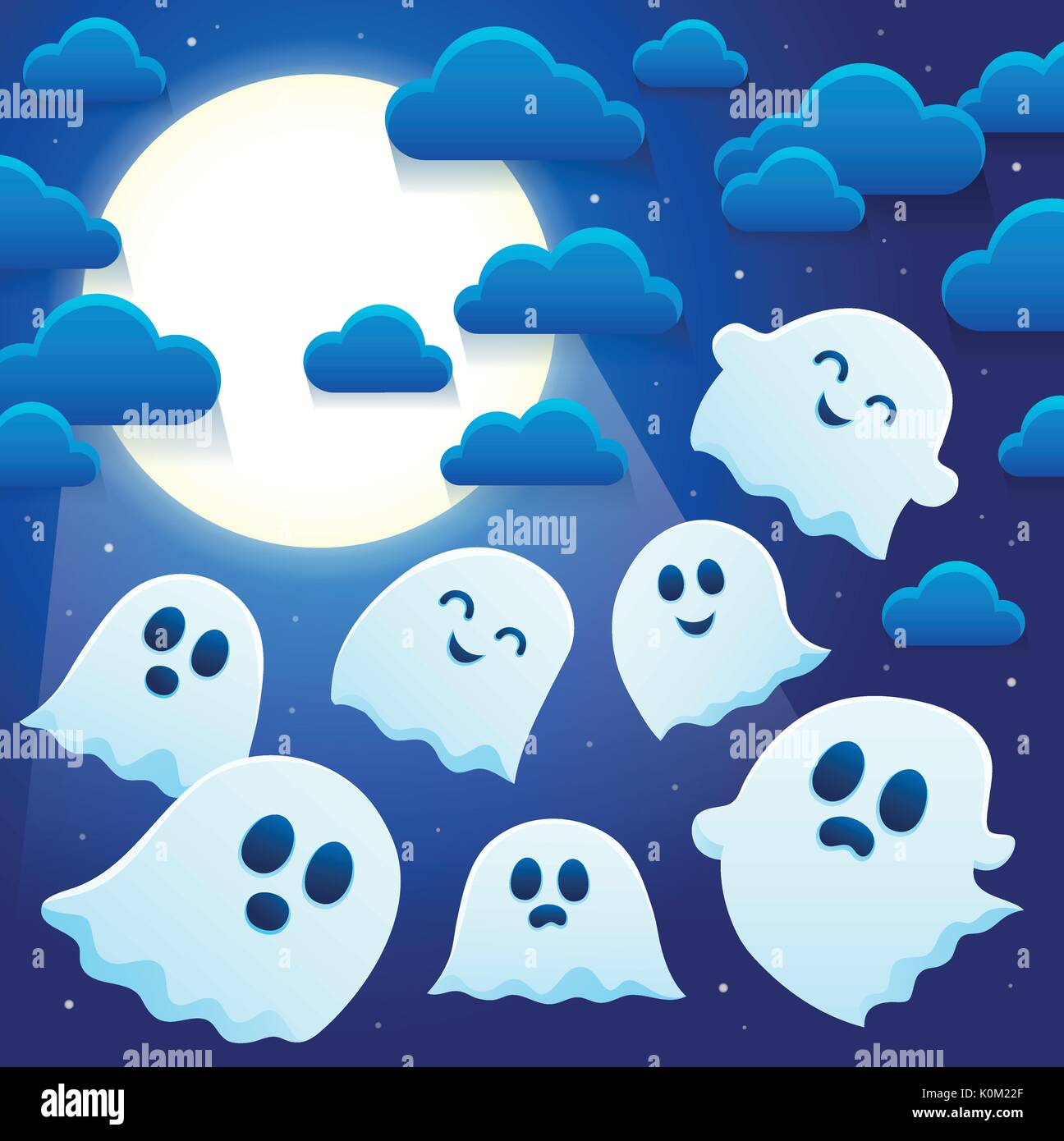 Ghost thematics Bild 6-eps 10 Vector Illustration. Stock Vektor