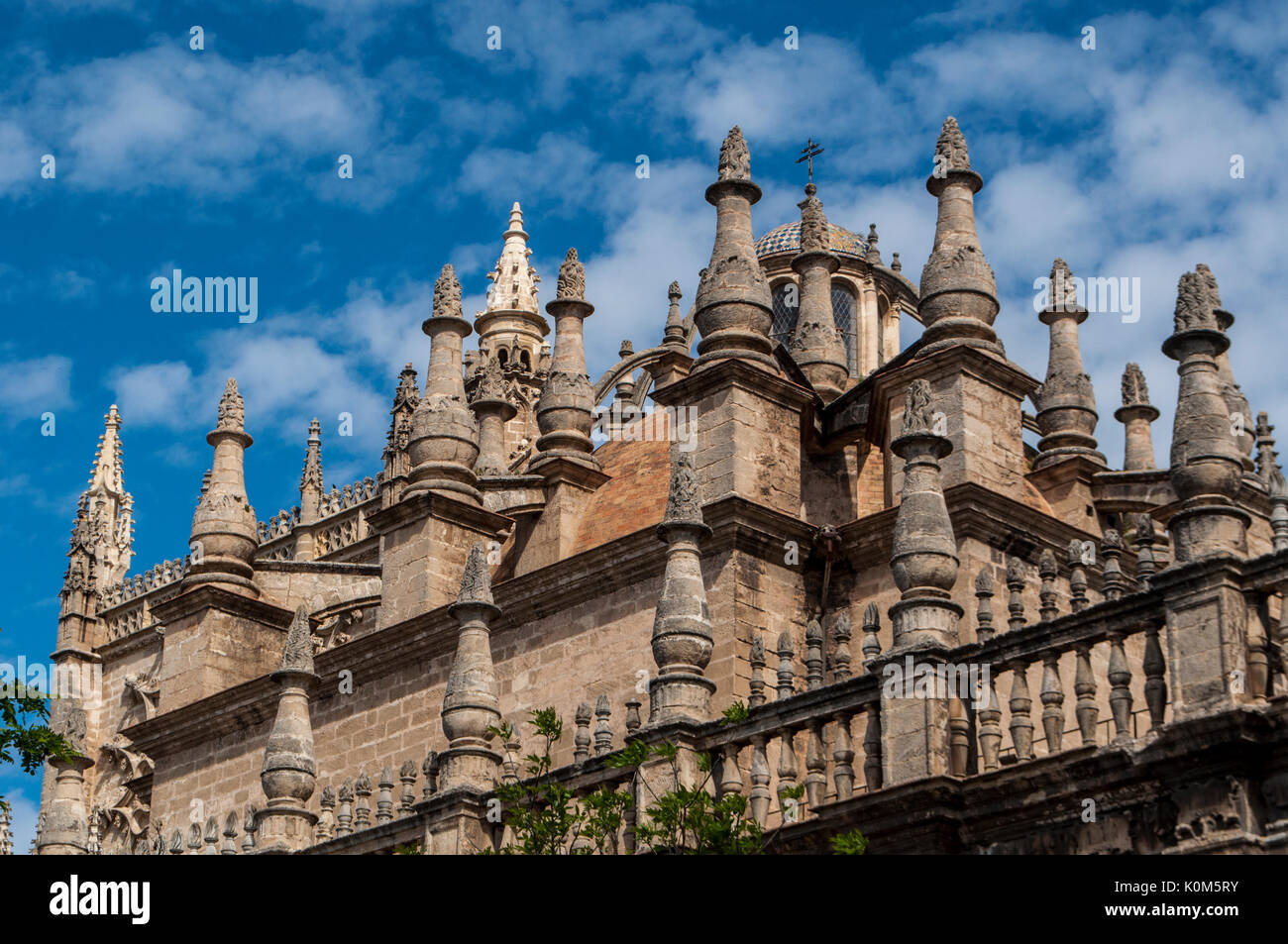 Spanien: architektonische Details der Kathedrale der Heiligen Maria des sehen, die Kathedrale von Sevilla, der ehemaligen Moschee als katholische Kirche im Jahre 1507 geweihten Stockfoto