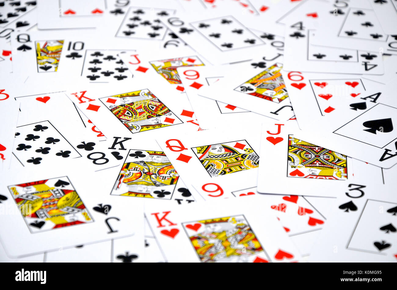 Poker Karten Nahaufnahme Stockfoto