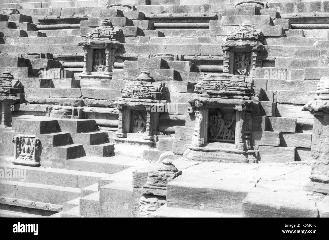 Sun stepwell modhera Hindu Tempel, Mehsana, Gujarat, Indien, Asien Stockfoto