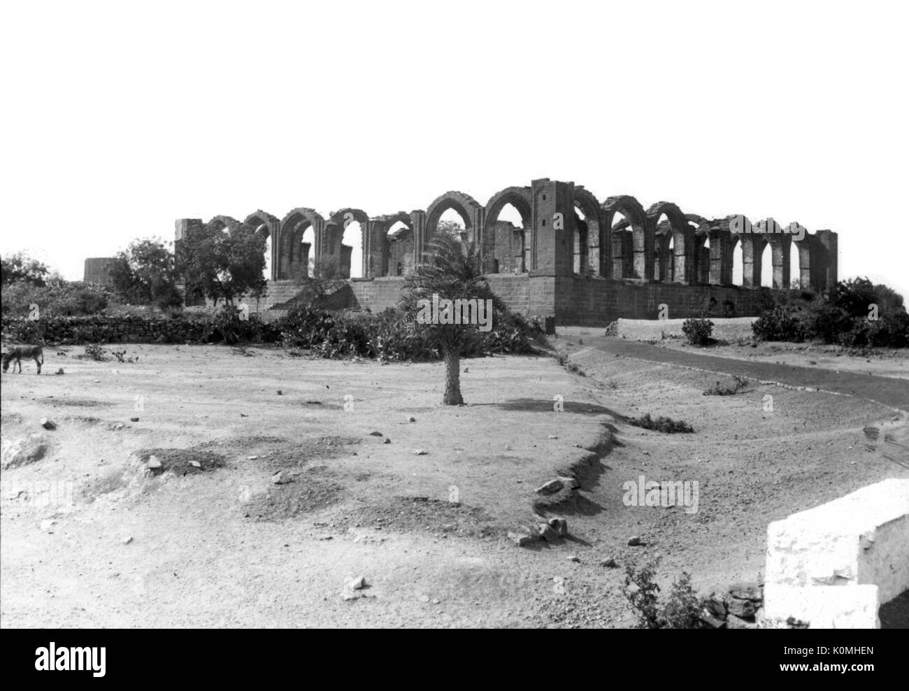 Alte vintage Laterne Folie von Bara Kaman, bijapur, Karnataka, Indien, Asien Stockfoto