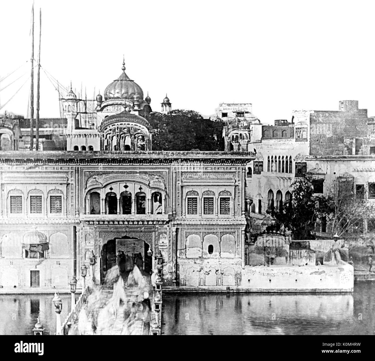 Alte vintage Laterne Folie von Golden Temple, Amritsar, Punjab, Indien, Asien Stockfoto