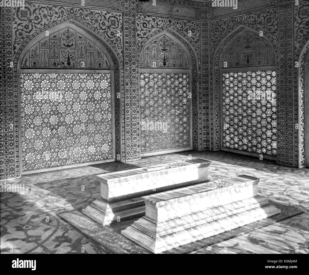 Alte vintage Laterne Folie der Kenotaph, Taj Mahal, Agra, Uttar Pradesh, Indien, Asien Stockfoto
