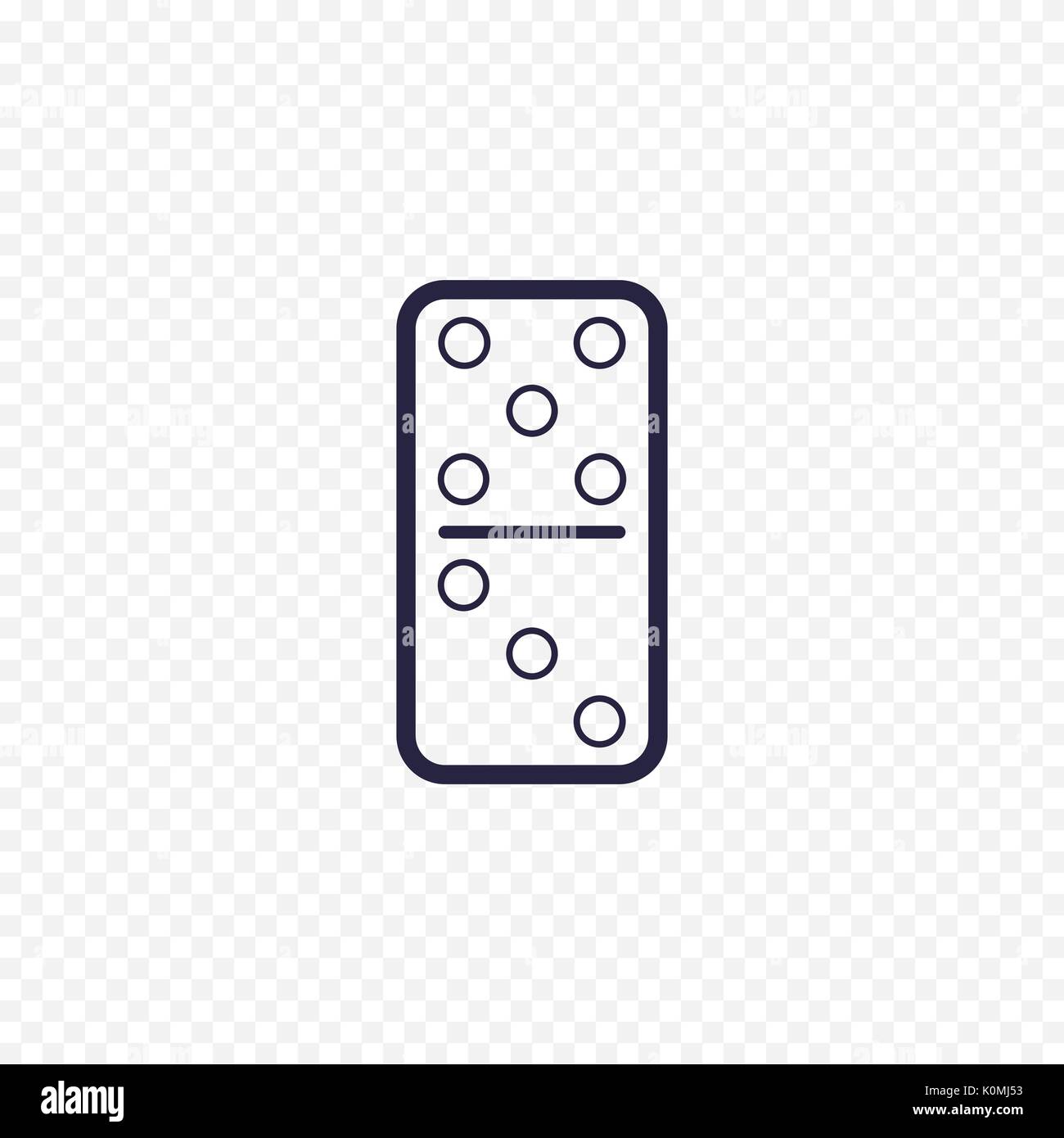 Domino Spiel einfach Symbol Leitung. Spiel thin linear Zeichen. Entwurfskonzept für Websites, Infografik, mobile Anwendungen. Stock Vektor Domino Spiel einfach Symbol Leitung. Spiel thin linear Zeichen. Entwurfskonzept für Websites, Infografik, mobile Anwendungen. Stock Vektor
