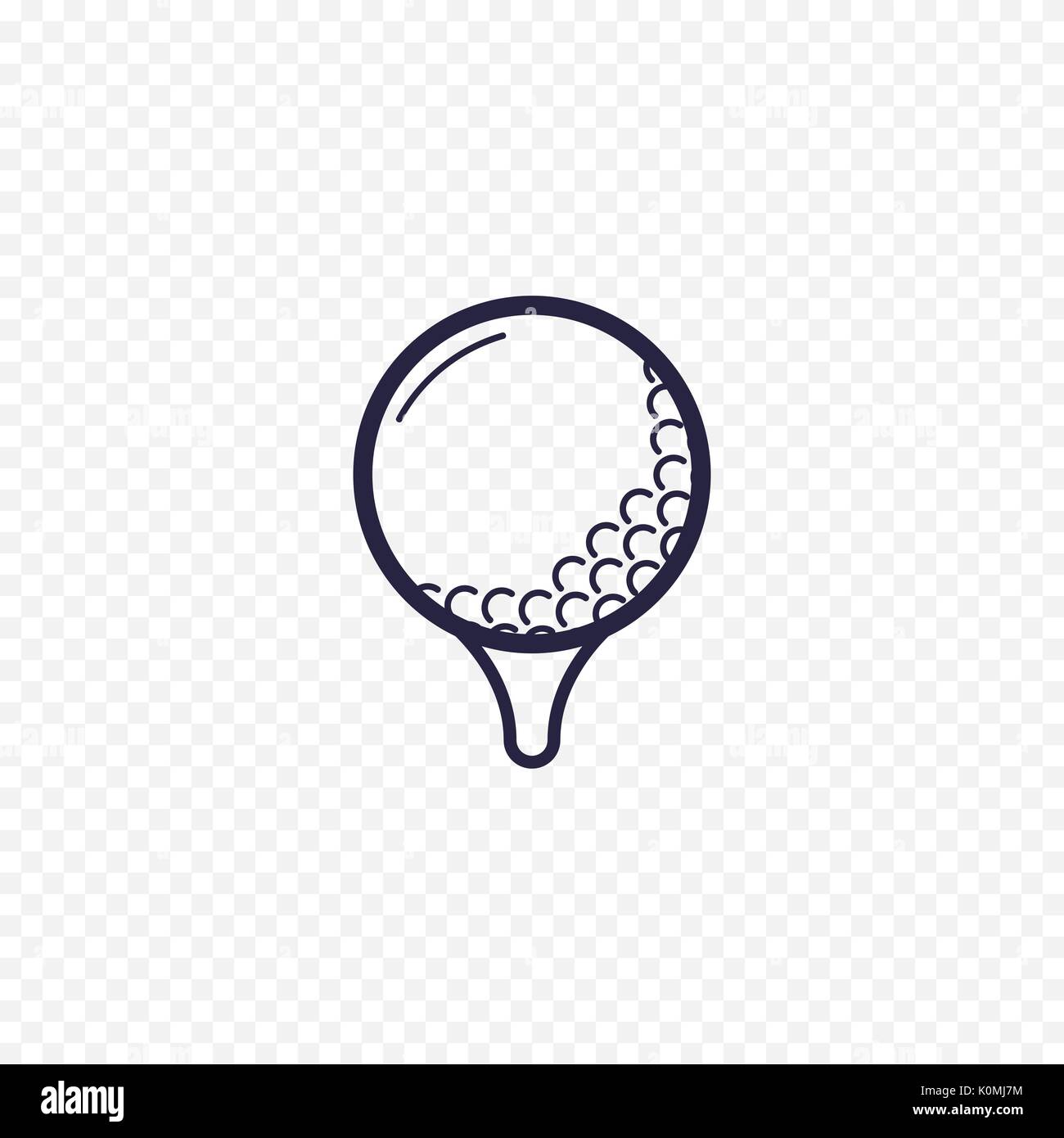 Golf Ball einfache Linie Symbol. Golf spielen Thin linear Zeichen. Übersicht sport spiel einfaches Konzept für Websites, Infografik, mobile Anwendungen. Stock Vektor