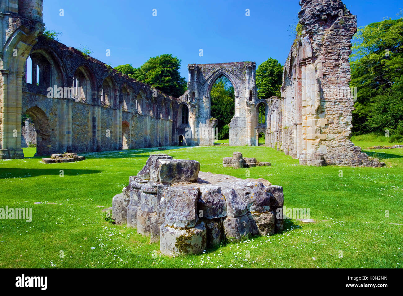 Ein Sommer Blick auf netley Abtei, Hampshire, Großbritannien Stockfoto