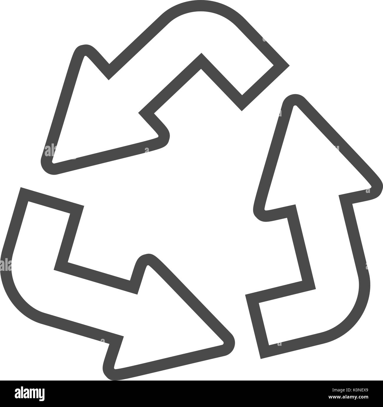 Recycling Ökologie dünne Linie Vektor icon. Stock Vektor
