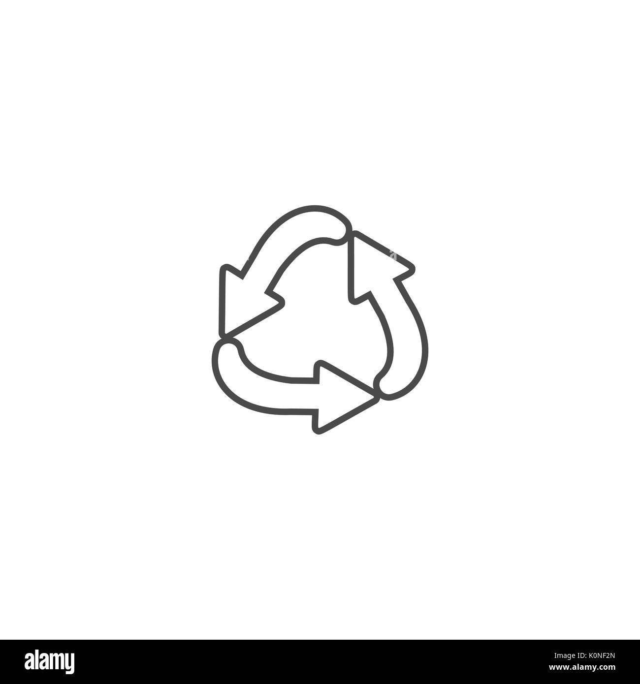 Recycling Ökologie dünne Linie Vektor icon. Stock Vektor