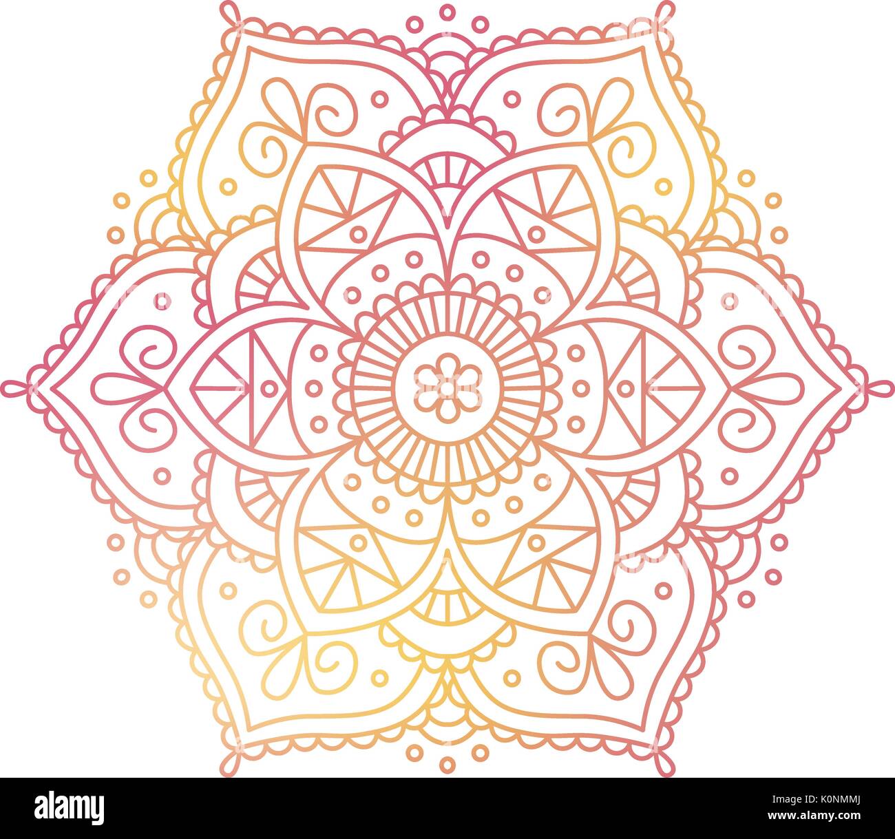 Bunte Blumen mandala Stock Vektor