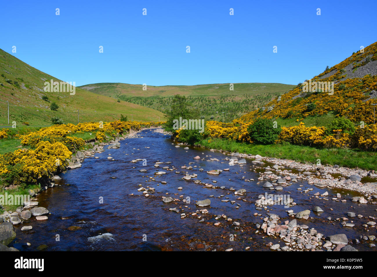 Breamish Fluss, Ingram Tal Northumberland Stockfoto