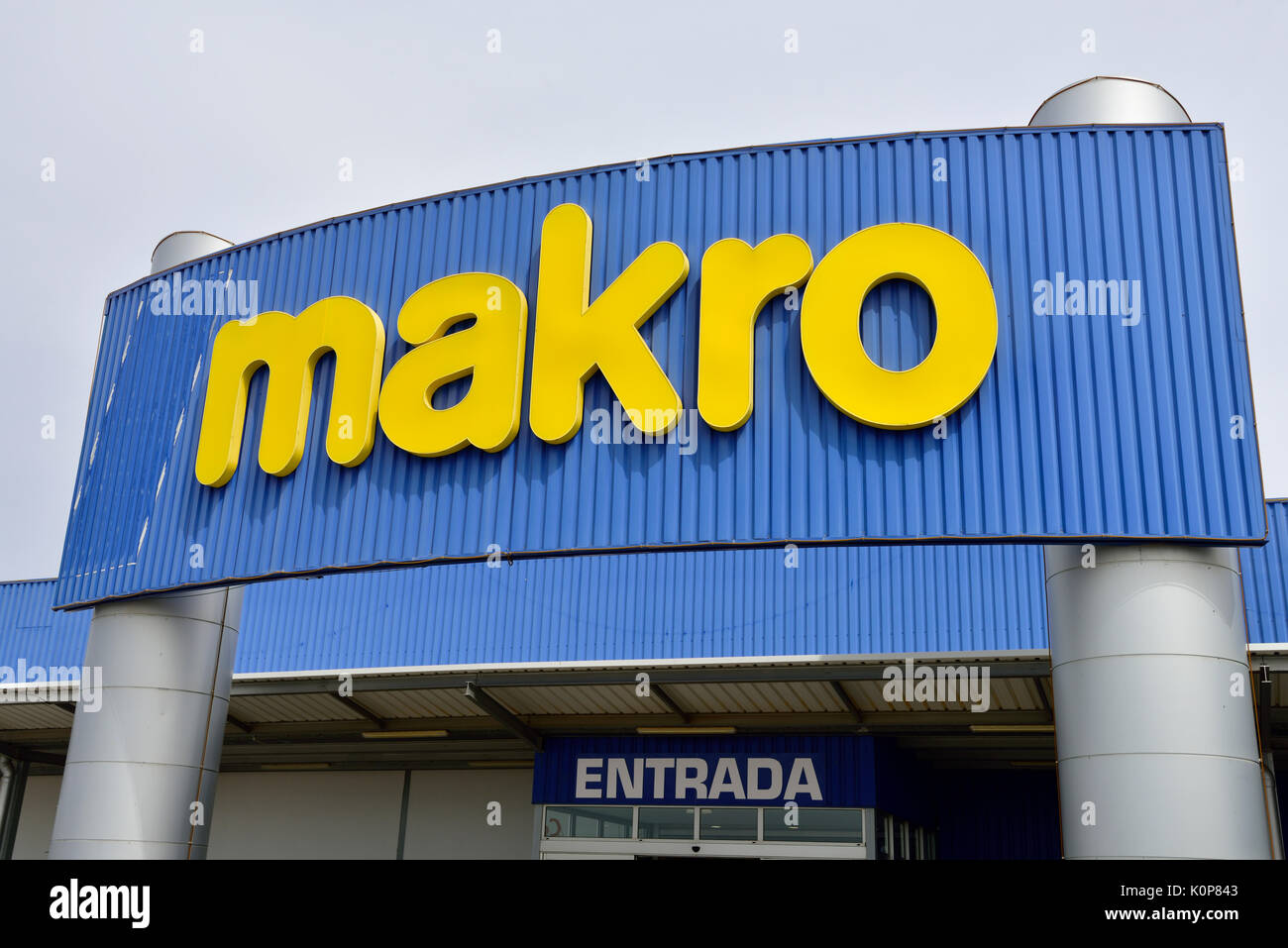 Anmelden Makro über der Bar und Großmarkt durchführen, Algarve, Portugal Stockfoto