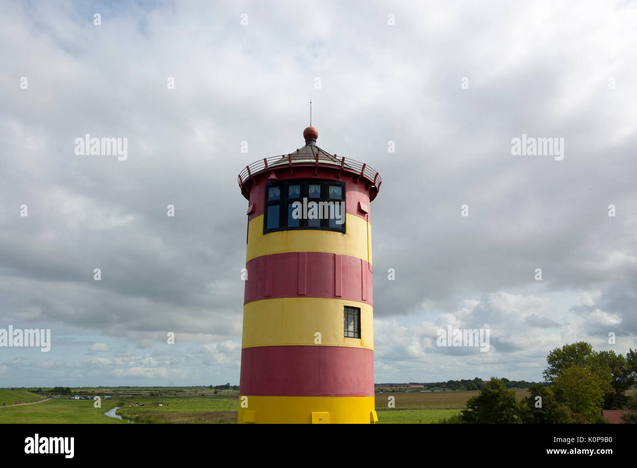 Pilsumer Leuchtturm in Deutschland Stockfoto