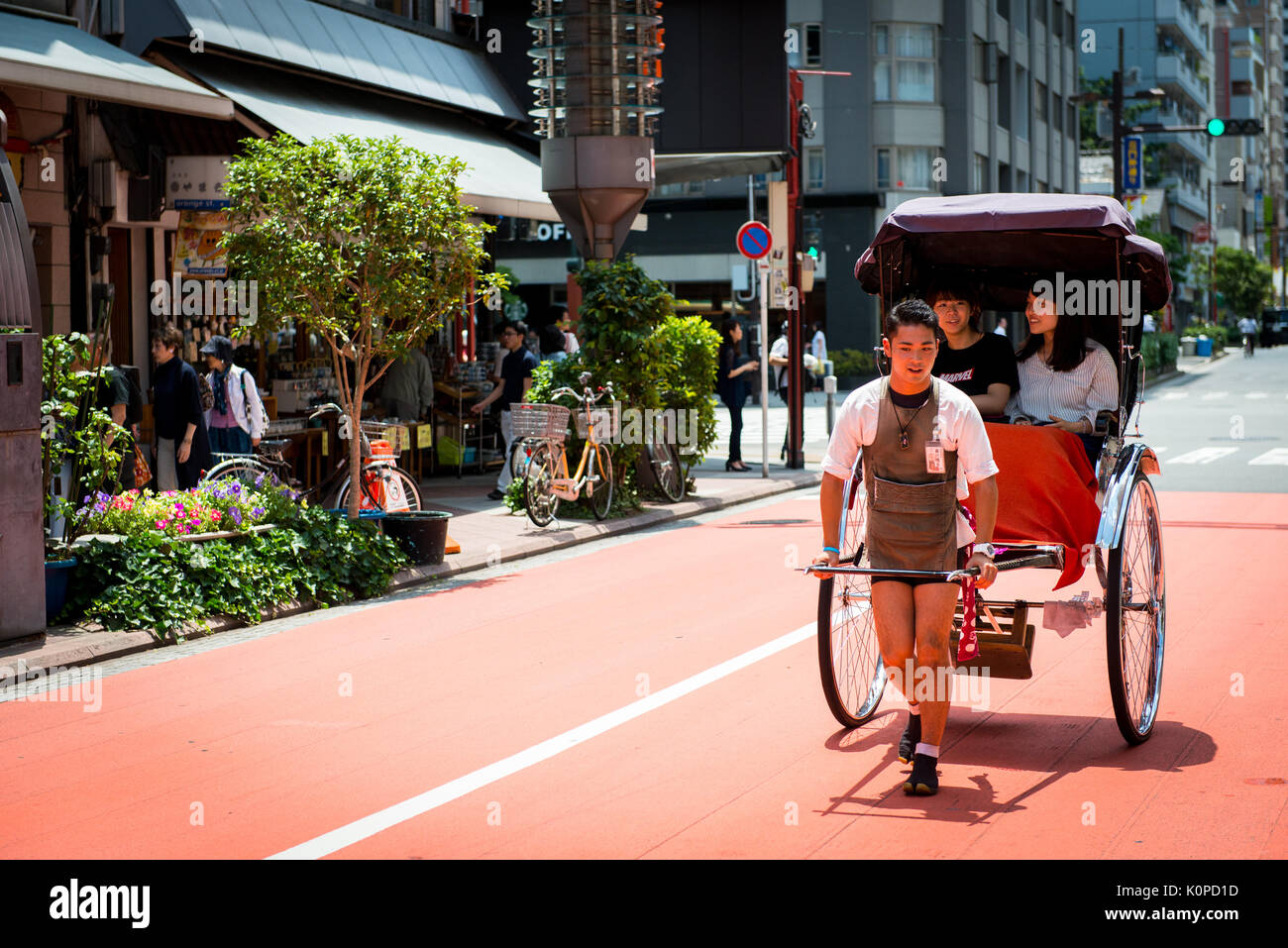 Jinrikisha oder Rikscha in Asakusa Stockfoto