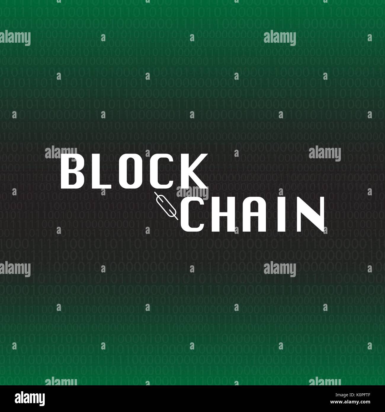 Blockchain digitale Technik - Hintergrund Stock Vektor