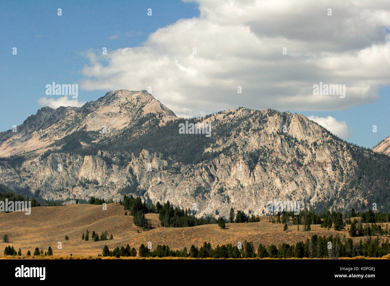 Malerische Aussicht auf die Berge in Sawtooth National Recreation Area, Idaho Stockfoto