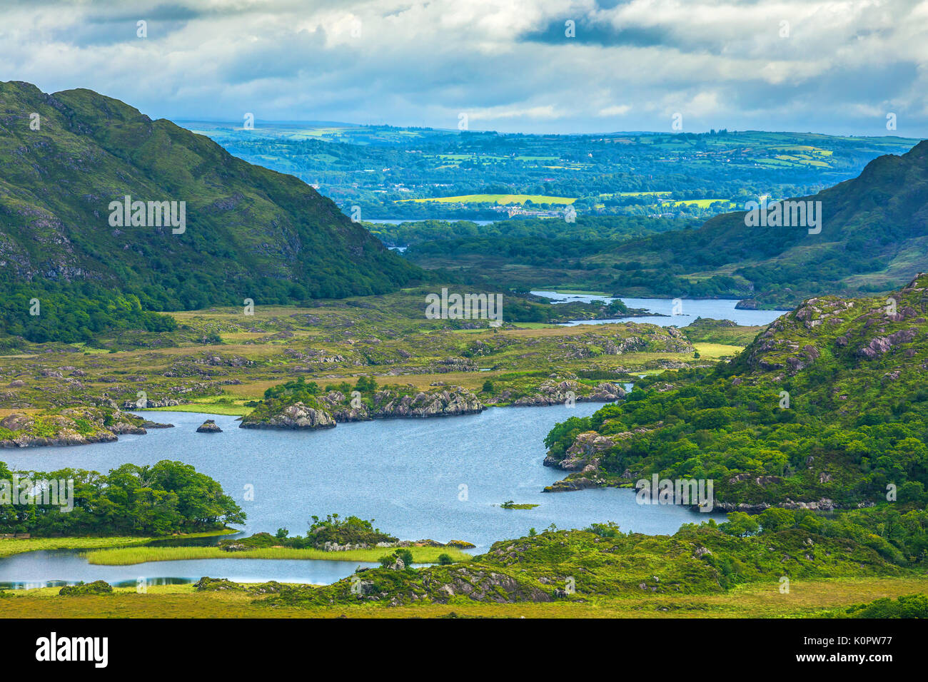 Meine Damen Ansicht ist eine malerische entlang der N71 Teil des Ring of Kerry übersehen, im Nationalpark Killarney, Irland. Der Name stammt offenbar aus der a Stockfoto