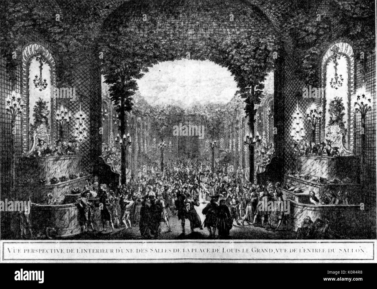 LOUIS (Dauphin) - Hochzeit Paris 1745. Hochzeitsfeier von Dauphin Louis mit Maria Theresia von Spanien in einem Zimmer des La Place Louis Le Grand. Ludwig, Dauphin von Frankreich (1729-1765), Sohn von Ludwig XV. von Frankreich, war Dauphin 1729 - 1765. Stockfoto
