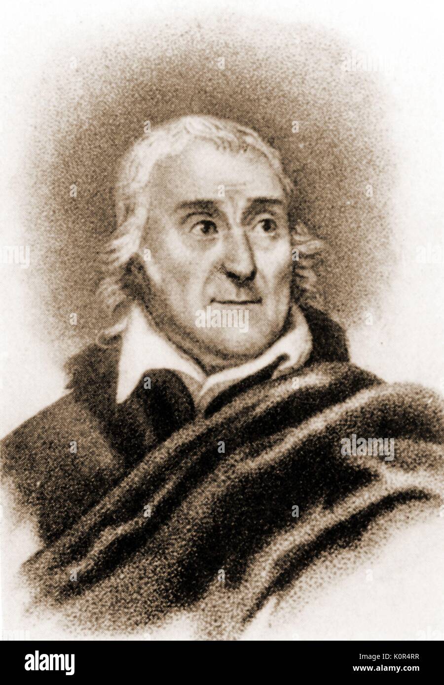 Lorenzo da Ponte - Porträt der Librettist von Mozarts Figaro, Don Giovanni und Cosi fan tutte". Gravur nach N. Rogers. Libretto 1749-1838 Stockfoto