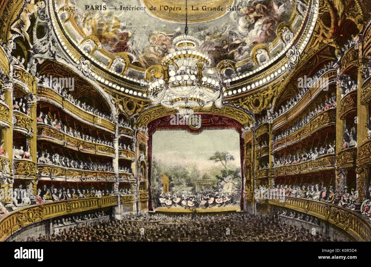 Paris Opera, La Grande Salle-Leistung Stockfoto