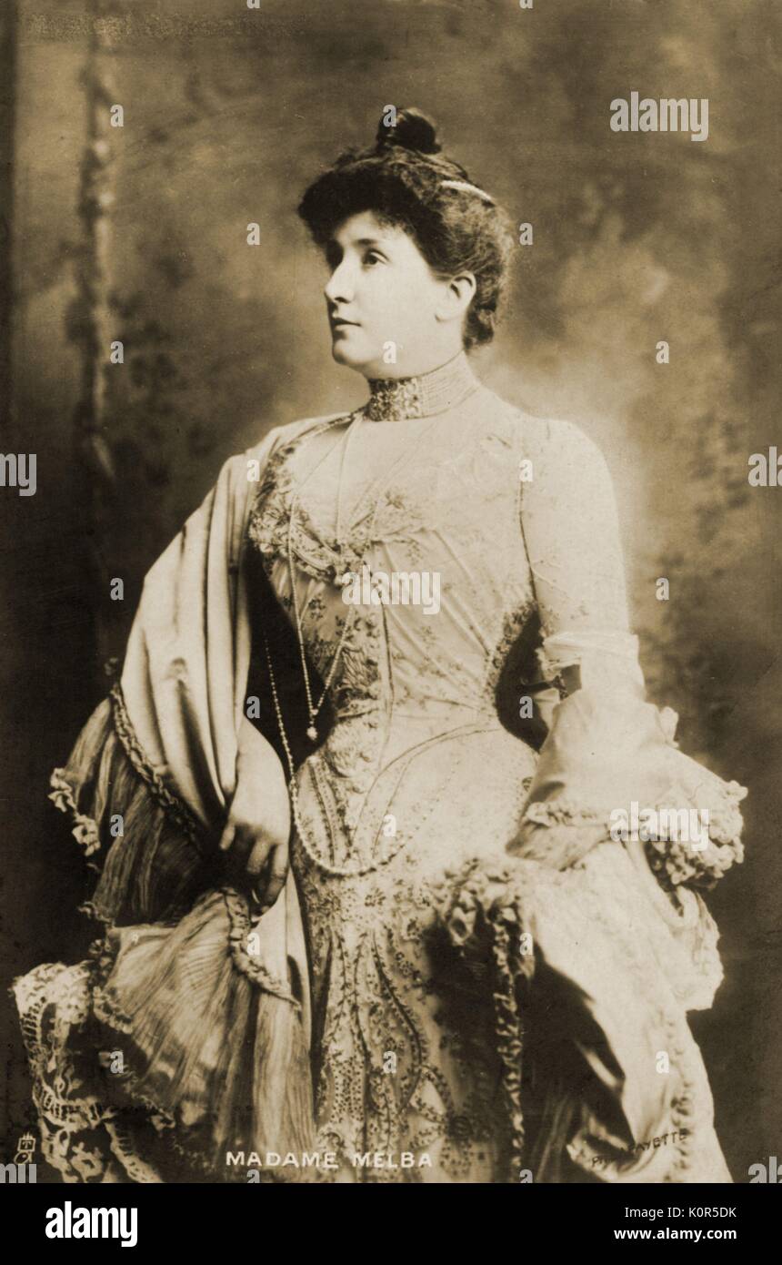 Nellie Melba portrait. Australische Sopranistin, 1861-1931 Stockfoto