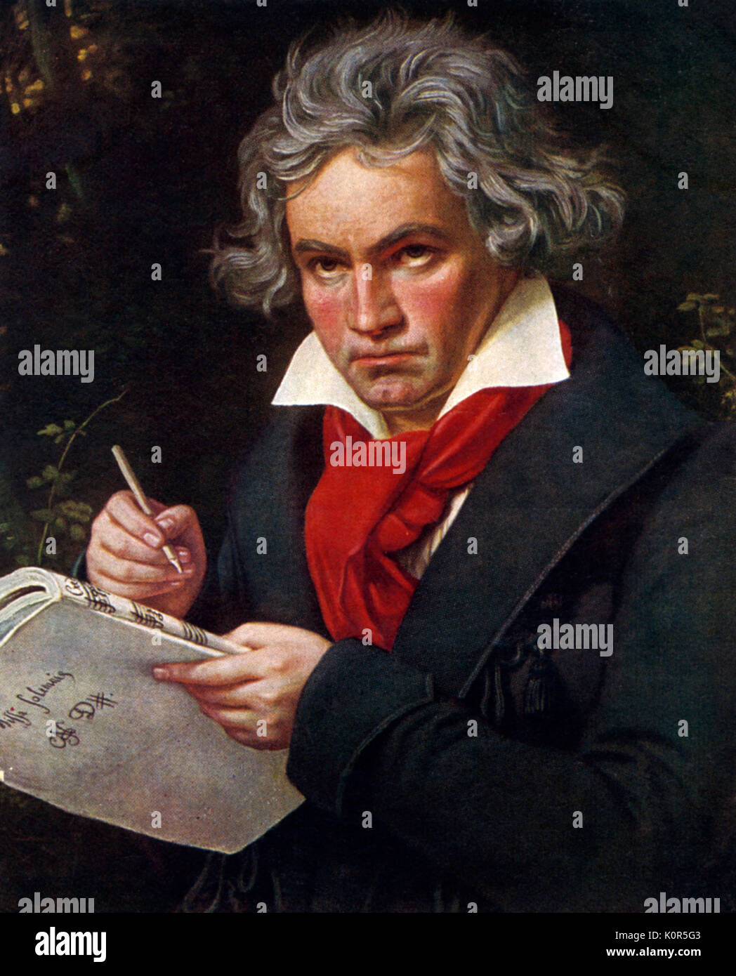 Ludwig van Beethoven, Missa Solemnis von J.K. Stieler, 1819. Deutsche Komponist, 17. Dezember 1770 - vom 26. März 1827 Stockfoto