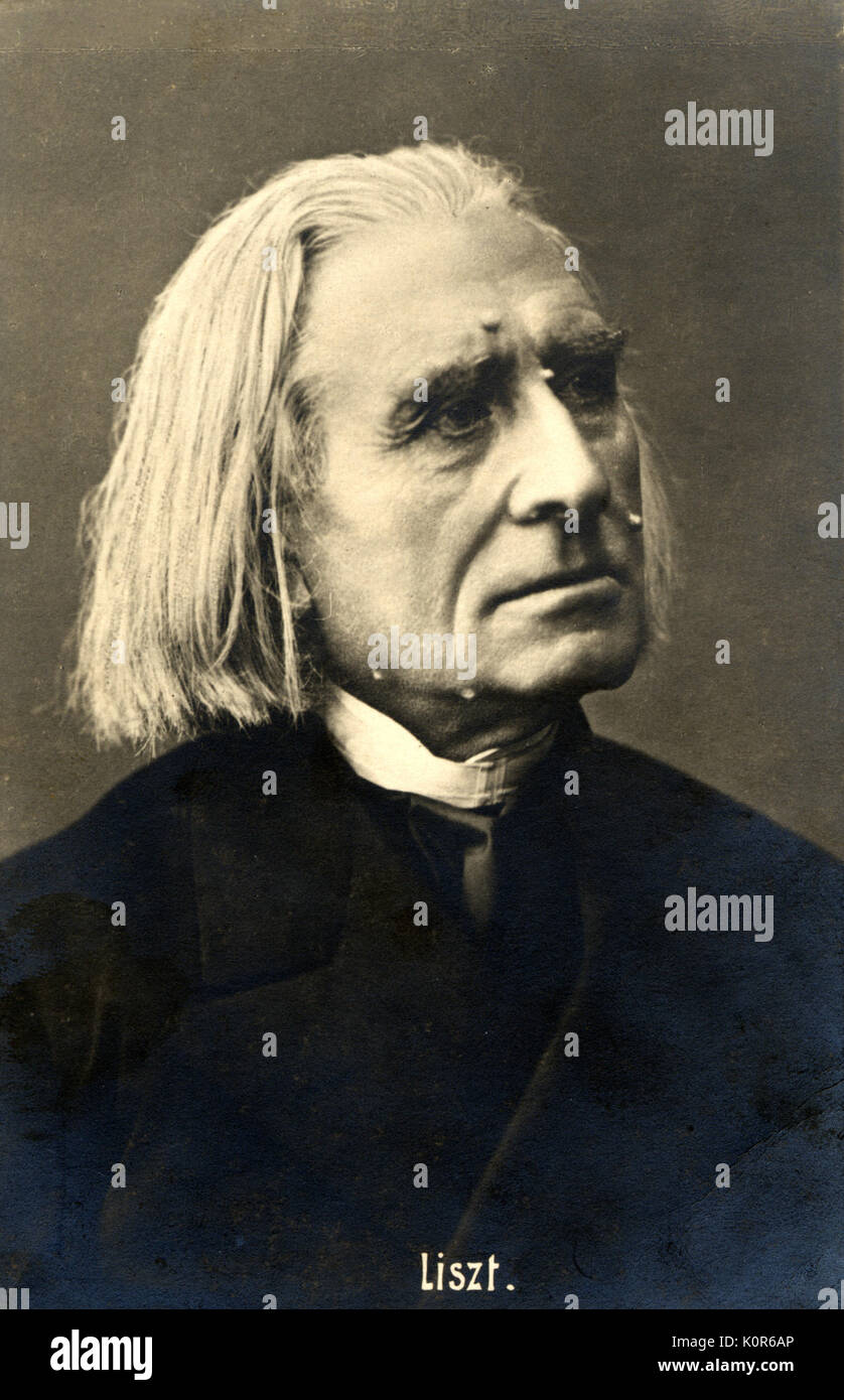 Franz Liszt, alte (Porträt) - ungarische Pianist und Komponist. 22. Oktober 1811 - vom 31. Juli 1886. Stockfoto