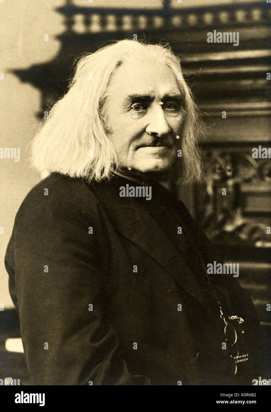 Franz Liszt alt. (Hochformat). Ungarische Pianist und Komponist. 22. Oktober 1811 - vom 31. Juli 1886. Stockfoto