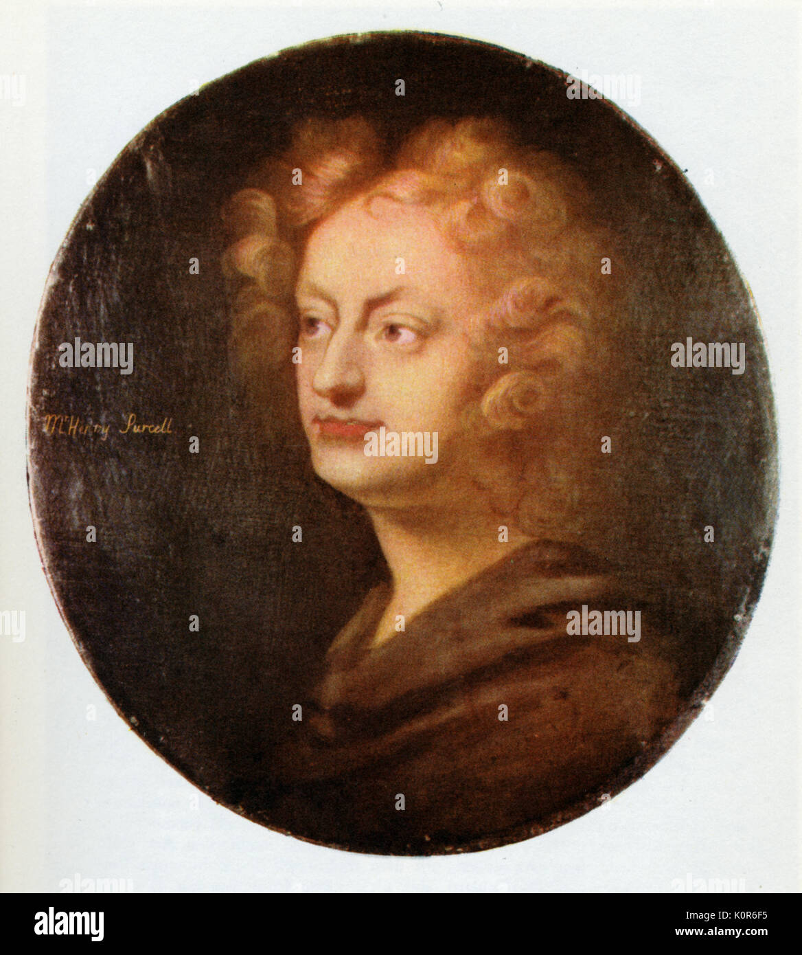 PURCELL, Henry 1690 durch G. Kneller (1646-1723). Englische Komponist (1659-1695). Hängt in der National Gallery, London. Stockfoto
