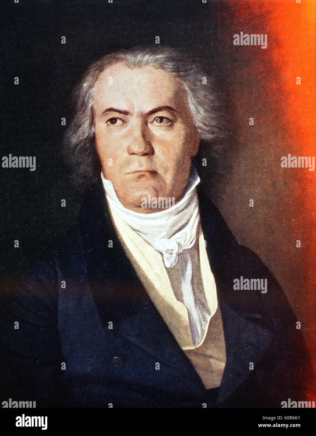 Beethoven, Ludwig van. Durch Waldmuller F.G. in 1823. Portrait nach einer Sitzung. B war "ungeduldig mit jeder Minute, rauchend und Schäumen im Raum "Beethoven 1770-1827 Deutscher Komponist. Ferdinand Georg Waldmüller 1793-1865 Stockfoto