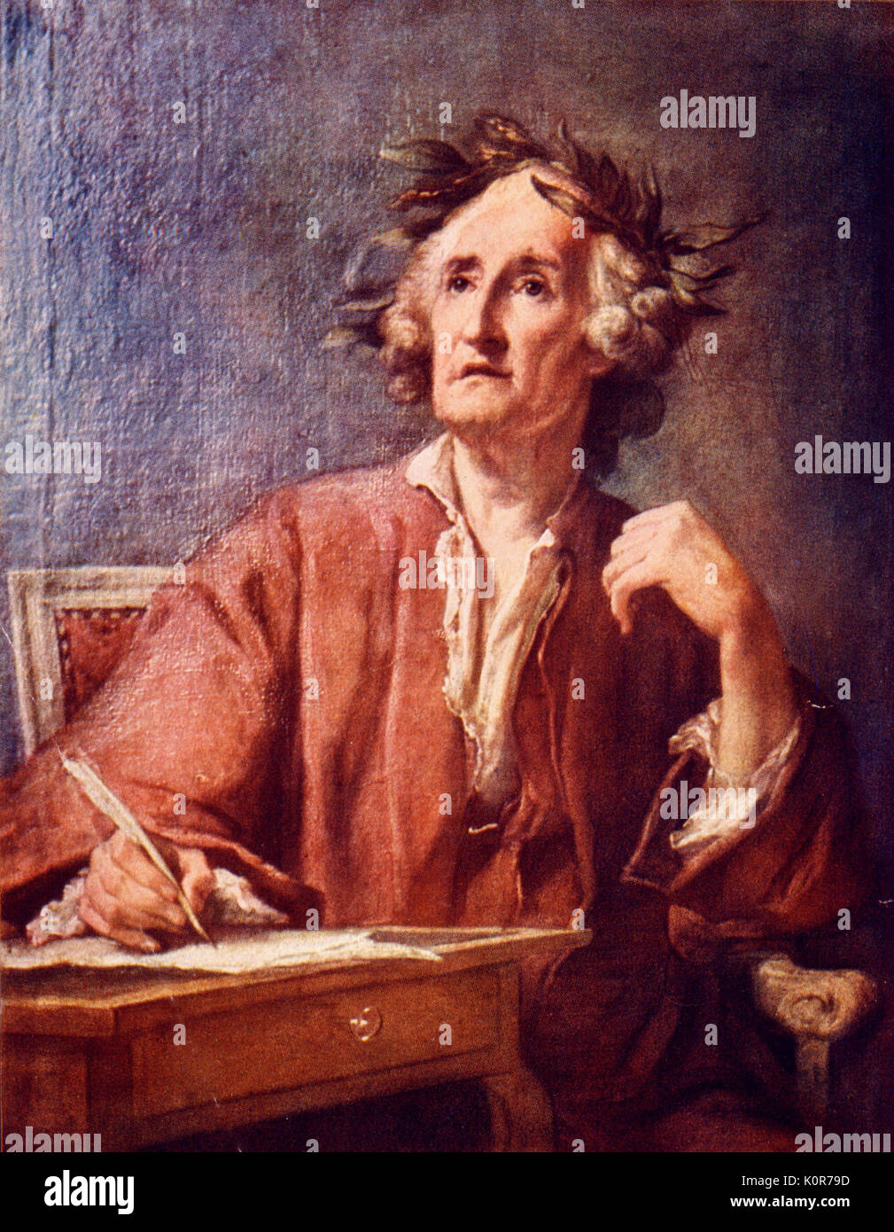 Nach Jean Philippe RAMEAU von Greuze französischen Komponisten und Theoretiker 1683-1764. Gemalt von Jean-Baptiste Greuze (1725-1805 französischer Künstler). J P R: der französische Komponist und Theoretiker, 25. September 1683 - 12. September 1764. Stockfoto