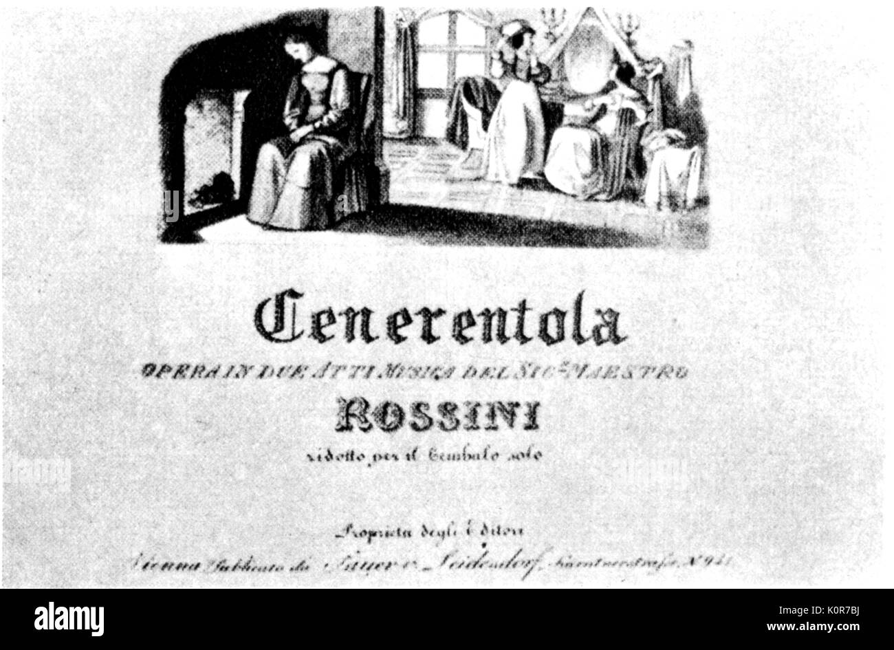 Gioacchino Rossinis "Cenerentola" - italienische Komponist: 29. Februar 1792 - 13. November 1868. Stockfoto