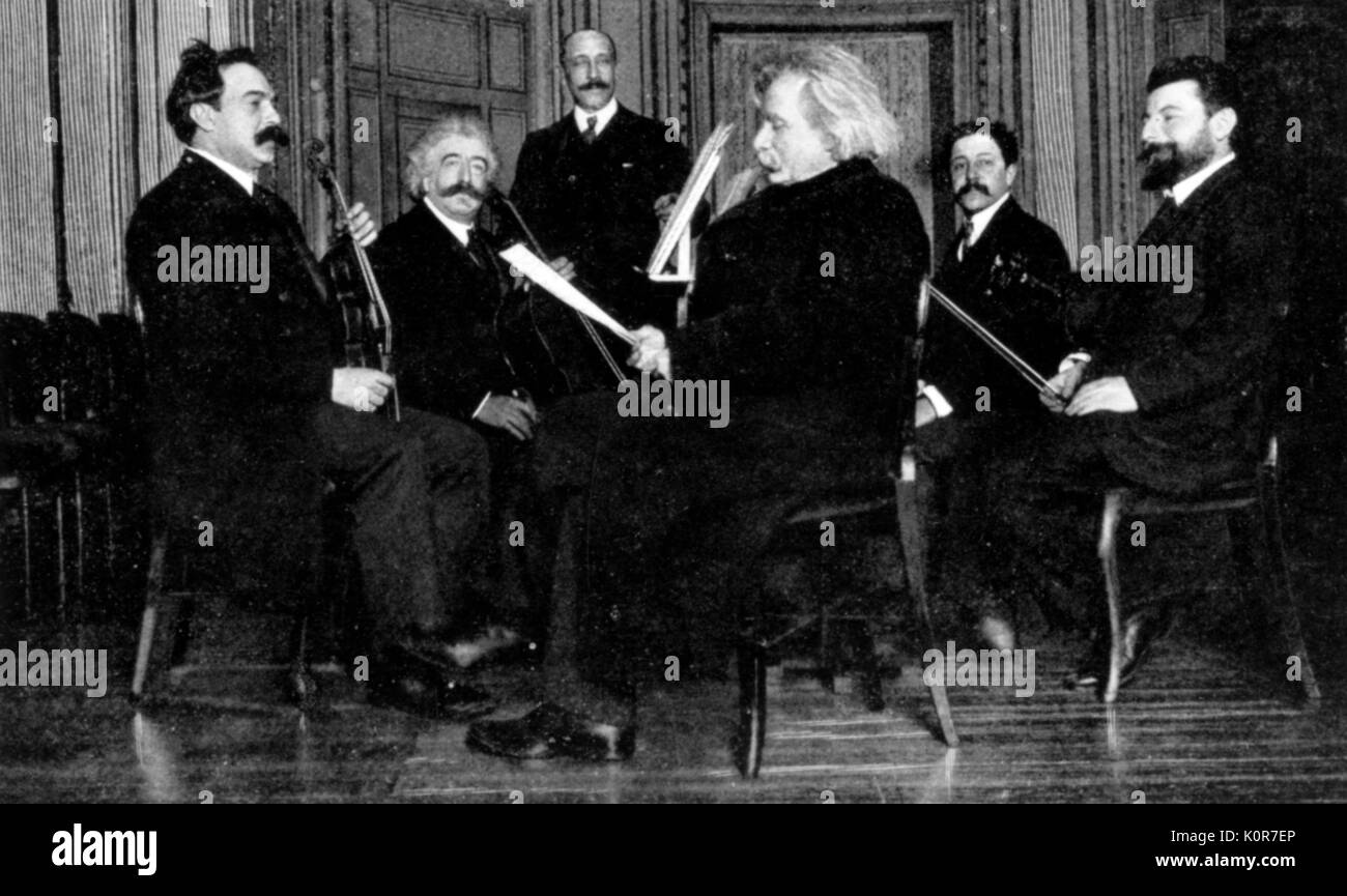 Edvard Grieg & Johannes Wolf Quartett Proben. Zb: norwegischer Komponist schottischer Abstammung (1843-1907), JW: Johannes Wolf - Deutsche musiciologist (1869-1947) Stockfoto