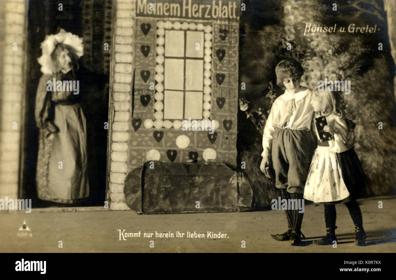 Engelbert Humperdincks Oper "Hänsel und Gretel". (Geschrieben 1893). Komponist, 1 September 1854 - 27 September 1921 Stockfoto