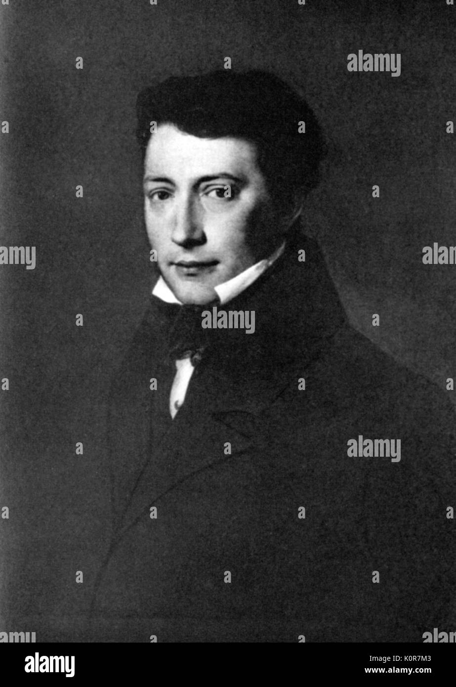Leopold von Sonnleithner - Portrait. Österreichischen Rechtsanwalt 15. November 1797 - vom 4. März 1873. Er war verantwortlich für die erste Veröffentlichung von Schuberts Musik. Stockfoto