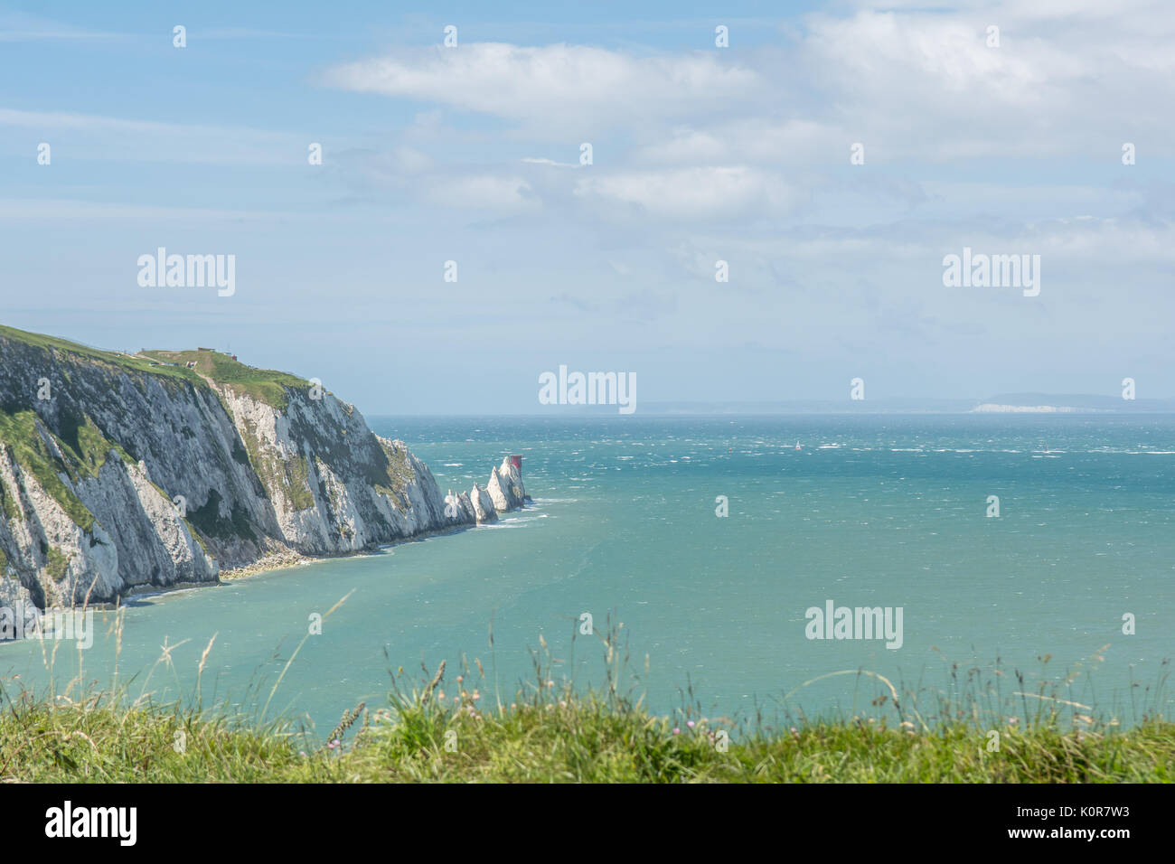 Alum Bay Isle of Wight Stockfoto