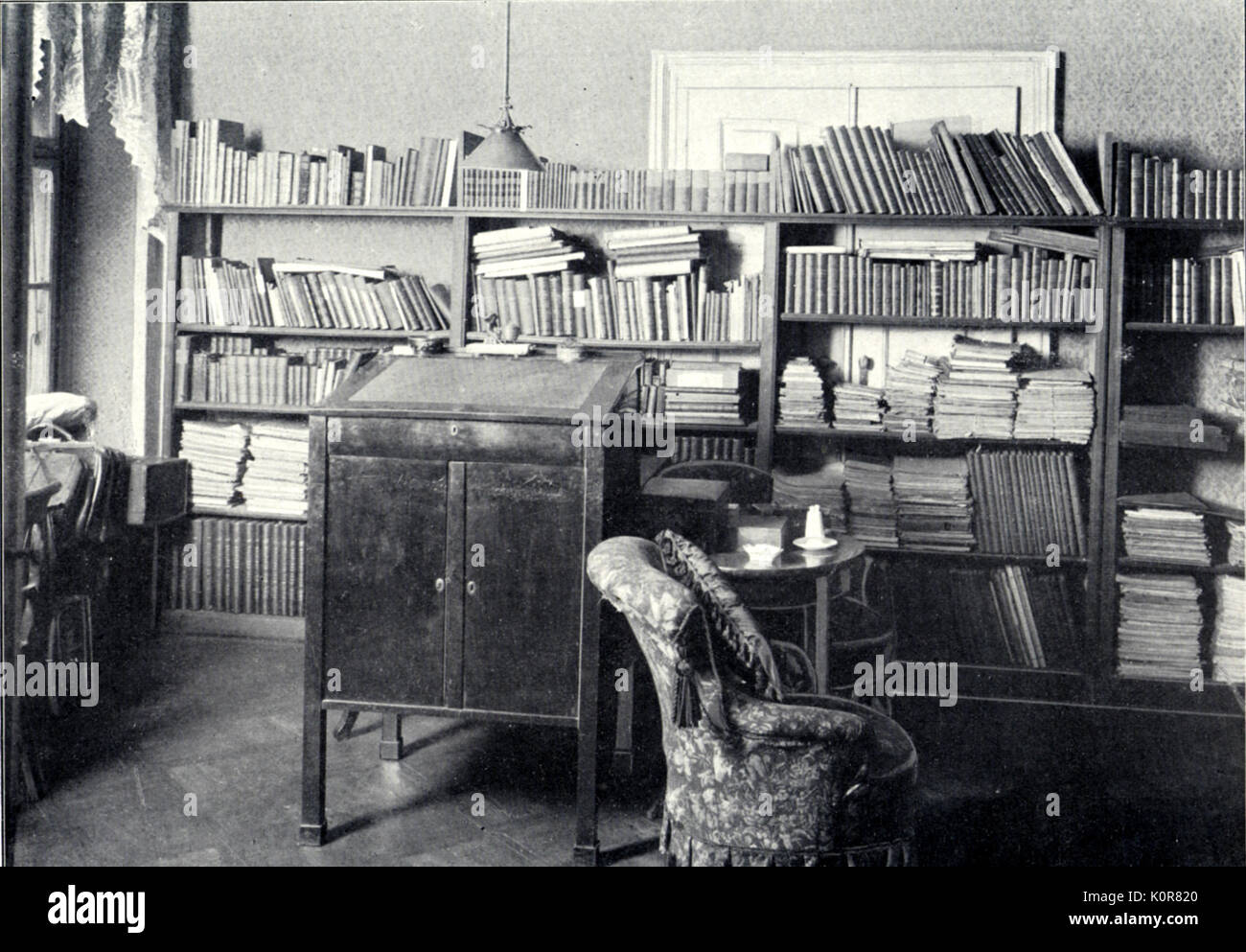 Johannes Brahms Studie und Bibliothek in Wien. Deutscher Komponist (1833 - 1897) Stockfoto