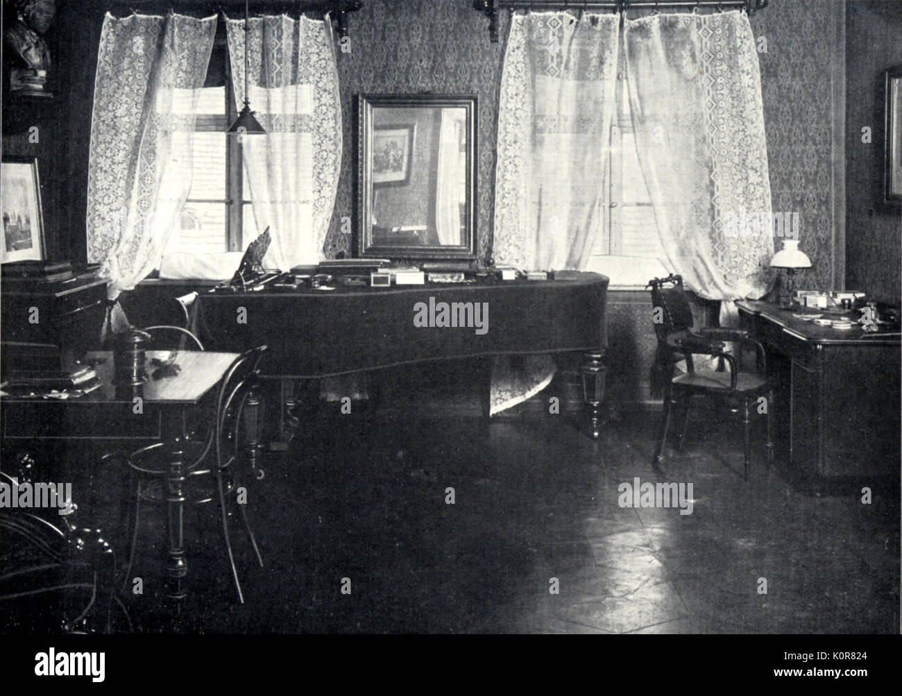 Johannes Brahms's Piano Zimmer in Wien. Deutscher Komponist (1833 - 1897) Stockfoto