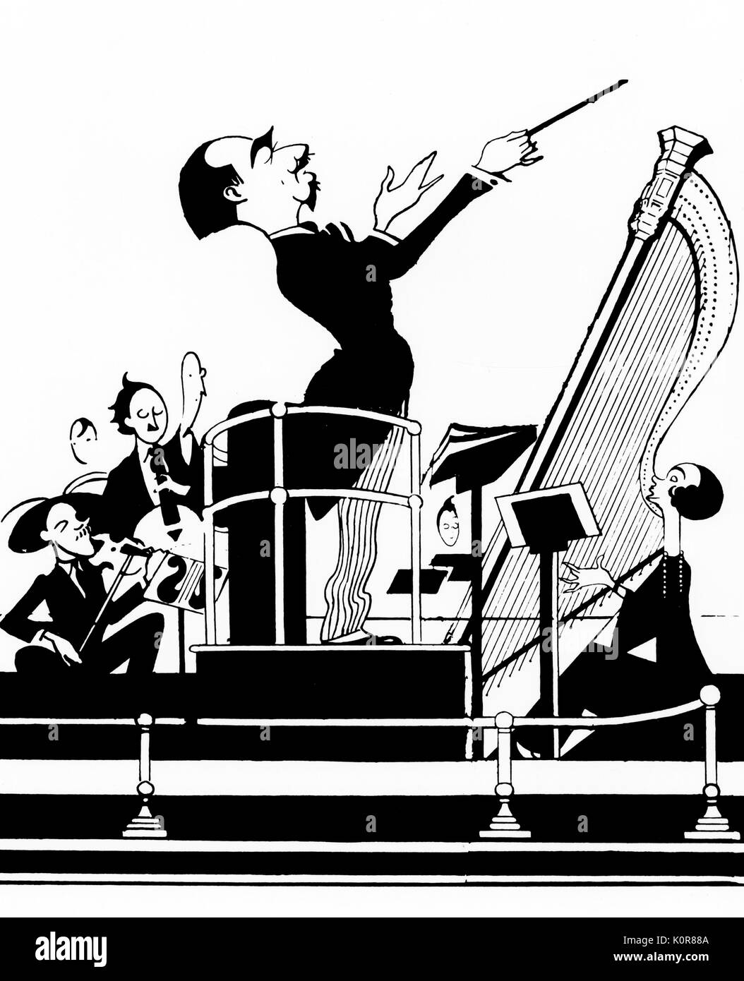 BEECHAM, Thomas - Dirigieren in London englische Dirigent 1924 (1879-1961) Stockfoto