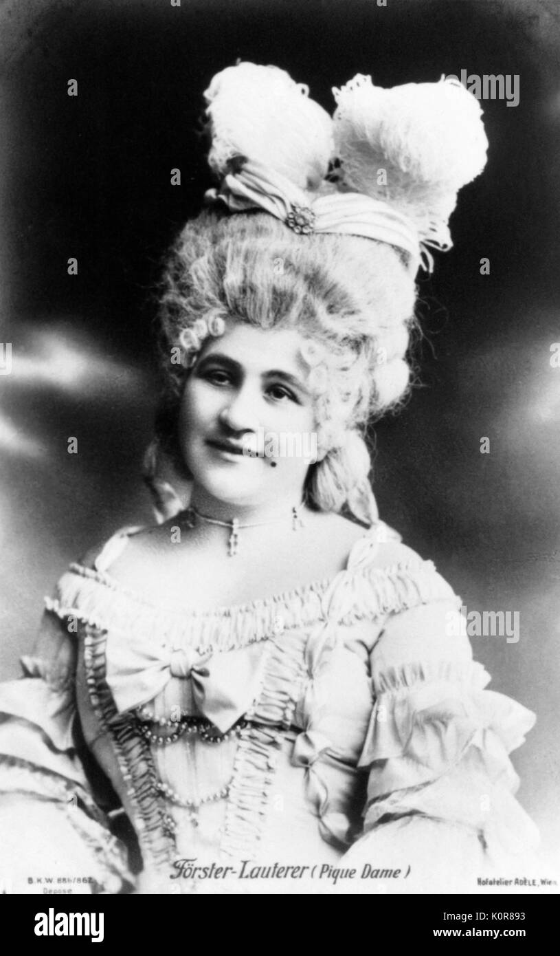 FOERSTER - LAUTERER, Berta (auch Foerstrová - Lautererová), in Tschaikowskys Pique Dame Tschechische Sopranistin, 1869-1936 Stockfoto