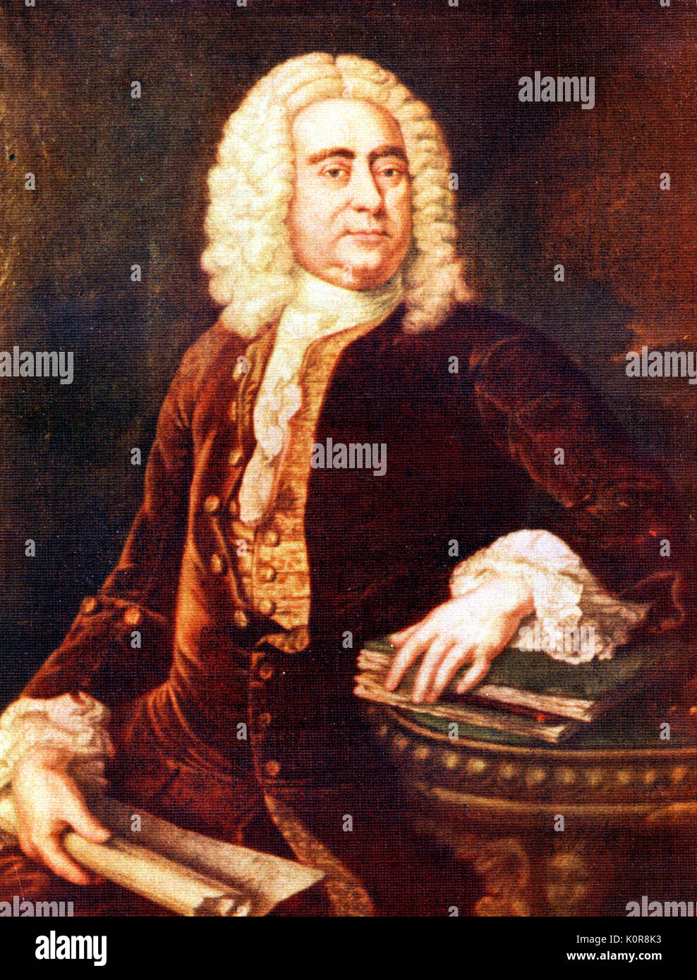 Georg Friedrich Händel letzte Porträt. Deutsch-englischer Komponist, 1685-1759. Stockfoto