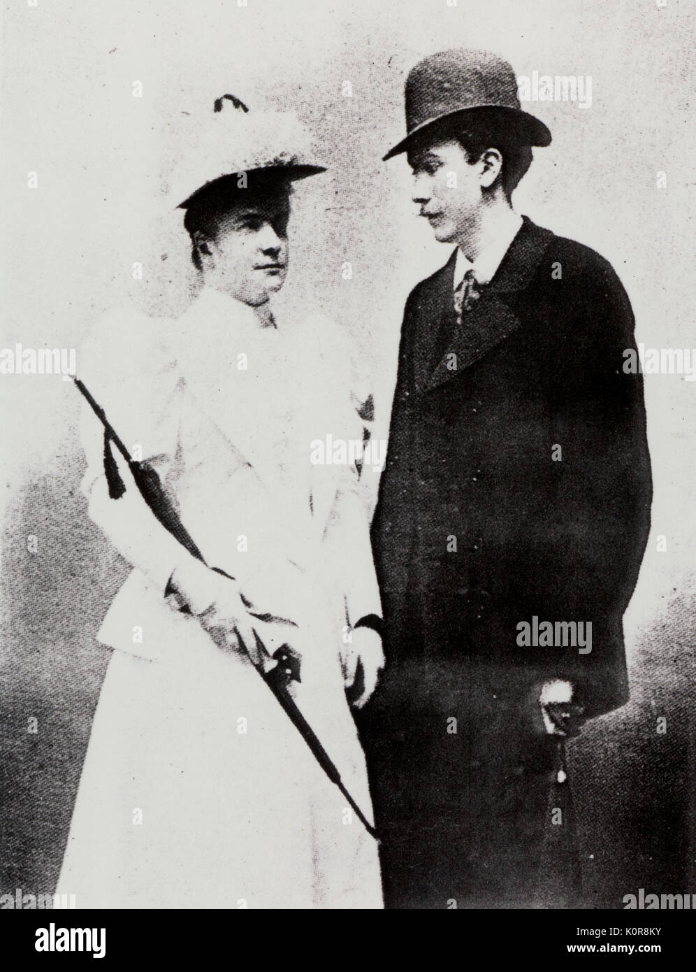 STRAUSS, Richard und seine Frau Pauline 1894 (wenn Sie waren frisch verheiratet). Deutsche Komponist und Dirigent. 11. Juni 1864 - 8. September 1949. Stockfoto