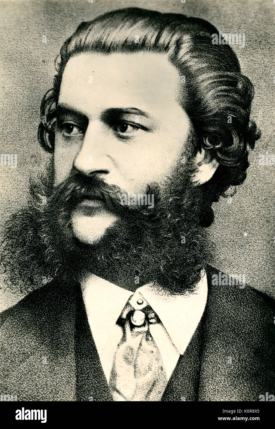 Johann Strauss (II) Portrait. Der oesterreichische Komponist, Dirigent und Violinist, 1825-1899 Stockfoto