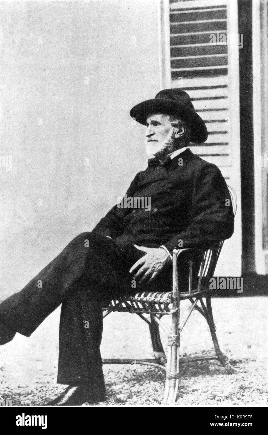 Giuseppe Verdi im Alter. Italienischer Komponist, 9 oder 10 Oktober 1813 - 27. Januar 1901. Stockfoto