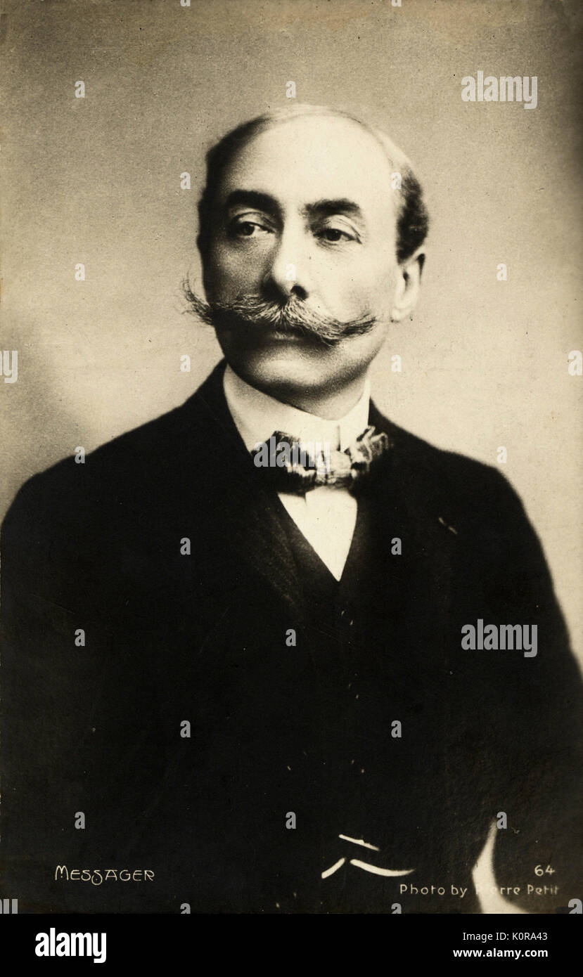 MESSAGER, André (1853-1929) Premiere des Pelleas et Mélisande an Opera-Comique, Paris. Der französische Dirigent und Komponist Stockfoto