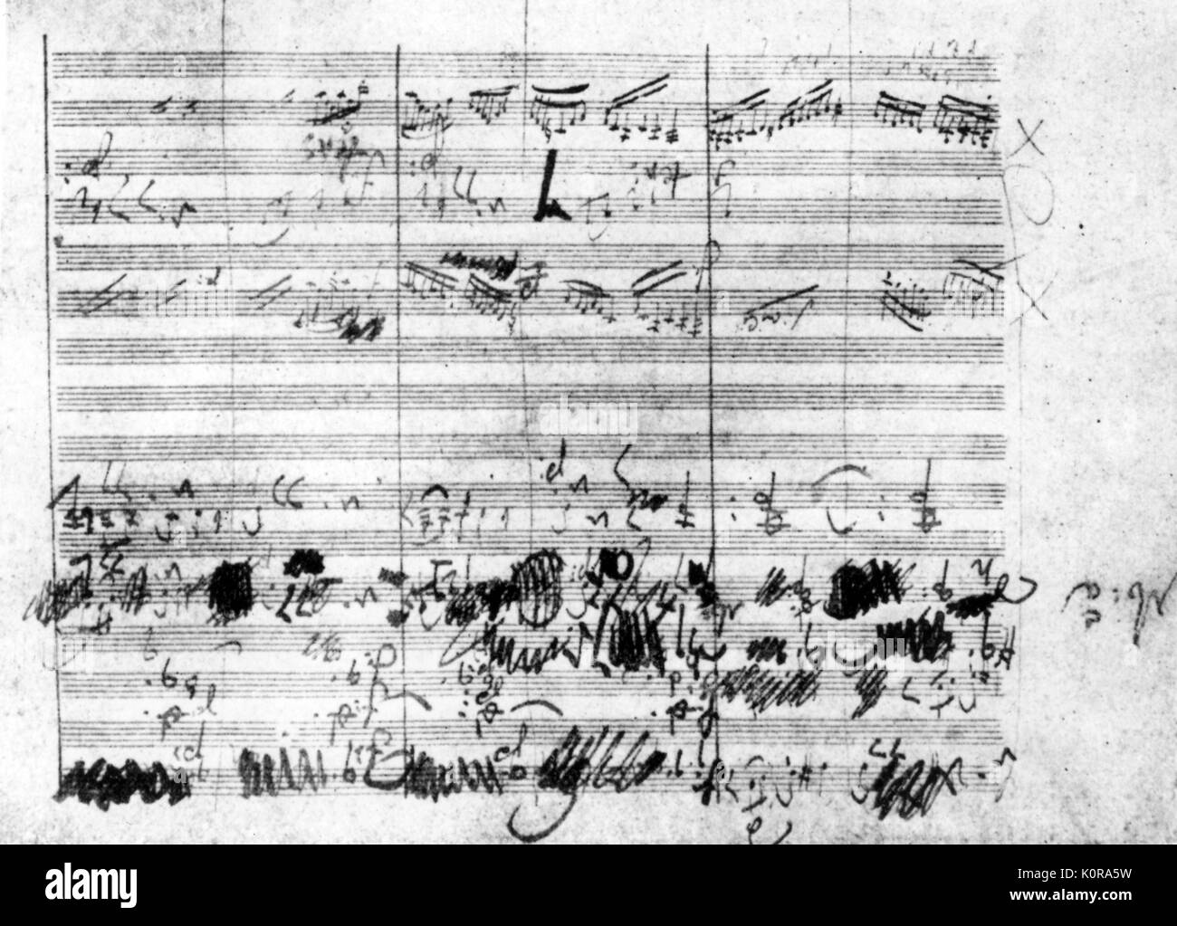 BEETHOVEN - Violinkonzert Op.61 Ludwig van Beethoven. Deutsche Komponist 1770-1827 Stockfoto