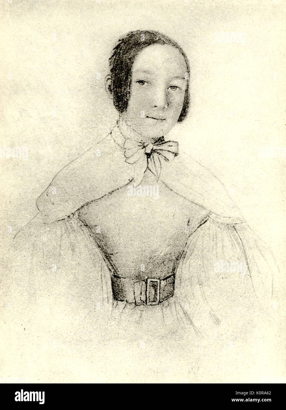 Marie Wodzinska, Verlobte von Chopin. Self Portrait. 1819-1896. Stockfoto