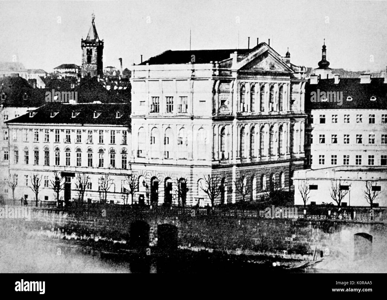 Prag - Interim-Theater, wo Dvorak hier als Mitglied des Orchesters beschäftigt war, Stockfoto