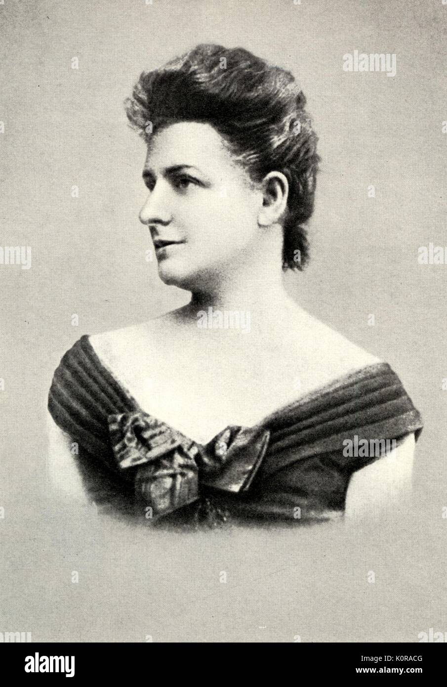 THURBER, Jeanette Meyers Gründer der New York Wintergarten. Amerikanische Musik Schirmherr: 29. Januar 1850, - 2. Januar 1946 Stockfoto
