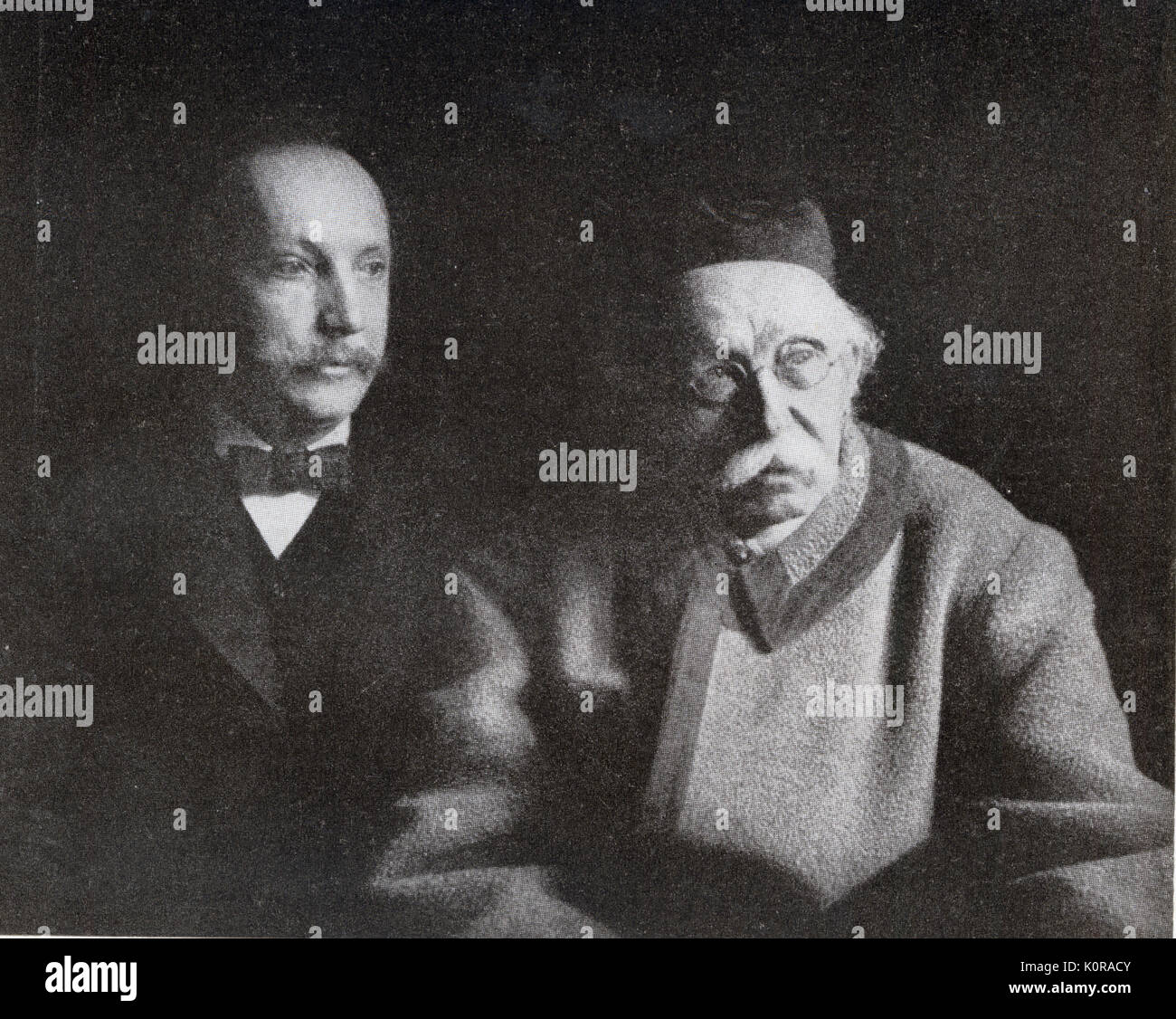 STRAUSS, Richard mit seinem Vater Franz Strauss (1822-1905) in den letzten Jahren seines Lebens. Deutsche Komponist und Dirigent. 1864-1949 Stockfoto